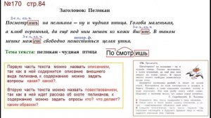 ГДЗ 4 класс, Русский язык, Упражнение. 170  Канакина В.П Горецкий В.Г Учебник, 2 часть