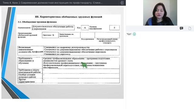 Современная должностная инструкция по профстандарту смотреть онлайн