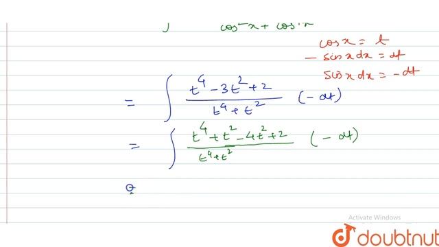 `int(sin^3x+sin^5x)/(cos^2x+cos^4x)dx` смотреть онлайн