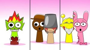 Спрунки семейка! Анимация Sprunki Incredibox  #спрунки