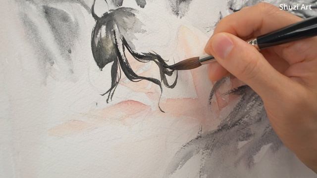 Anime Watercolor Process | Albedo from Overlord смотреть онлайн