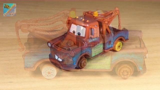 Disney Cars 2016 Diecast 2 Pack Mater & Lightning McQueen with no Tires 1:55 Mattel смотреть онлайн