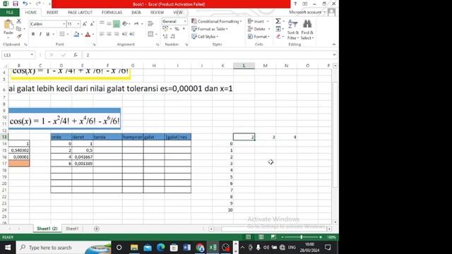 DERET MACLAURIN COS(X) MENGGUNAKAN EXCEL смотреть онлайн