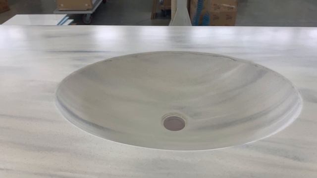 Odissey | Умывальники с 2-мя чашами из акрилового камня Tristone 12 мм, декор V-020 на заказ в офис смотреть онлайн