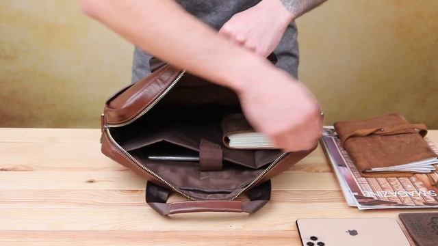 Обзор кожаной мужской сумки Vintage 14836 смотреть онлайн