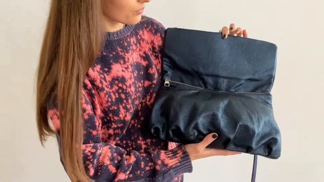 Клатч Valiente 1259 женский кожаный блестящий темно-синий - обзор Мистер Воллет смотреть онлайн