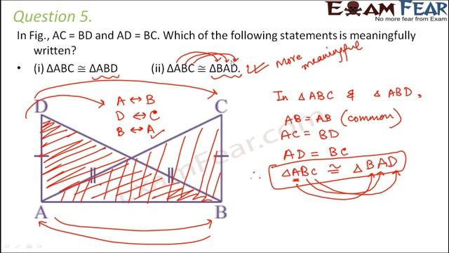 Maths Congruence of Triangles part 9 (Questions 2) CBSE Class 7 Mathematics VII смотреть онлайн