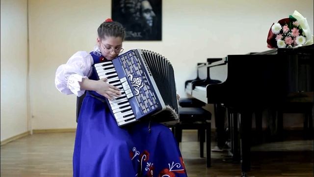 "Очи чёрные"/"Black eyes" обр. М.Товпеко Аккордеонистка Ярослава Галдина г.Донецк