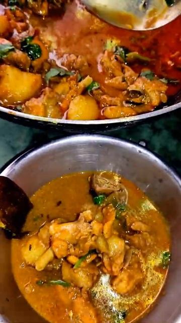 Brown Rice with potato chicken jhol#shorts смотреть онлайн