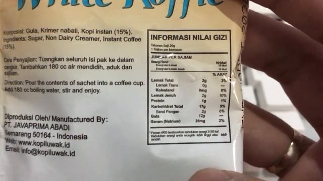 LUWAK WHITE KOPI??? NYAMAN DIPERUT PASTINYA YGY MUANTAP TAKARAN PASS