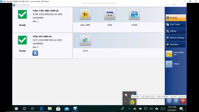 EXFO FTB-1 Pro VNC Setup смотреть онлайн