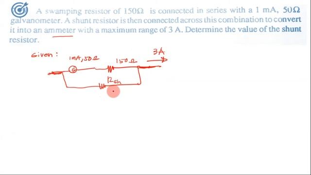 HOW TO SOLVE A SHUNT RESISTOR IN AN AMMETER CIRCUIT смотреть онлайн
