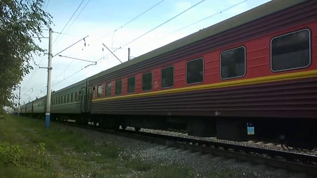 Электровоз ЧС7-275 с поездом №477У Челябинск — Адлер смотреть онлайн