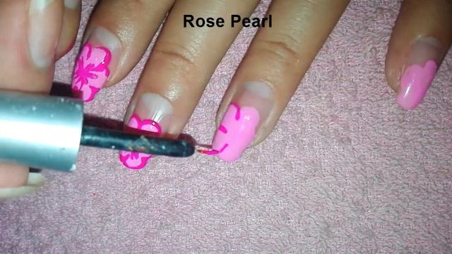 Neon Flower Nail Art Tutorial- French Manicure- Summer Nails | Rose Pearl смотреть онлайн