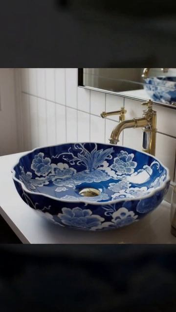 Elevate the elegance and charm of your bathroom with porcelain Delftware-inspired sinks смотреть онлайн