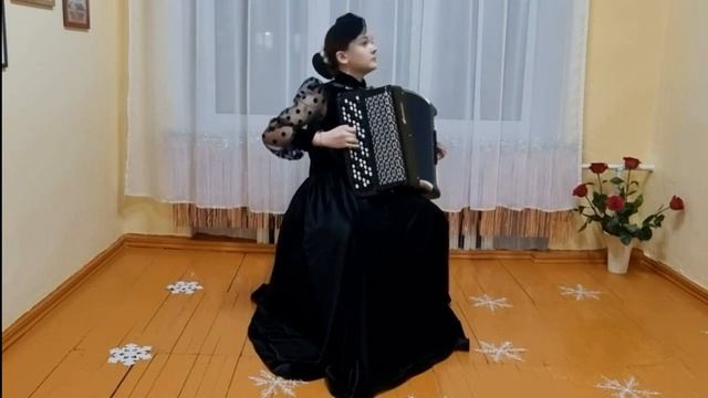 Д.Циполи "Прелюдия и фугетта d-moll" Играет баянистка Элина Хабирова, 11 лет