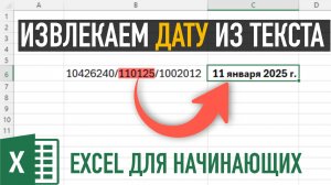 2 СПОСОБА извлечь Дату из Текста в Excel