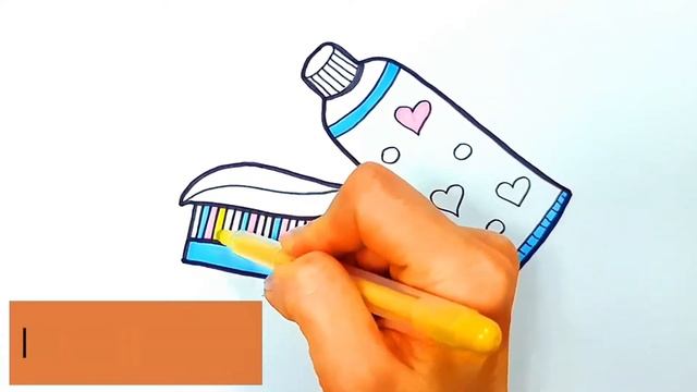 Как нарисовать зубную щетку смотреть онлайн
