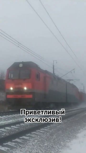 Эксклюзив! 2ЭС6 1343 "Синара" с контейнерным поездом. смотреть онлайн