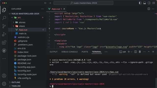 06 Powering Up VS Code P2 Eslint for Vue.js 3 смотреть онлайн