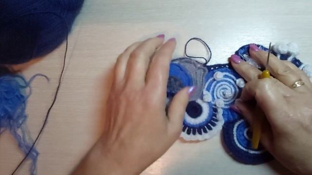 Фриформ. Продолжаю вязать скрамблю. смотреть онлайн