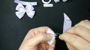 Милые бантики для малышек. Бантики из репсовой ленты 2,5 см.