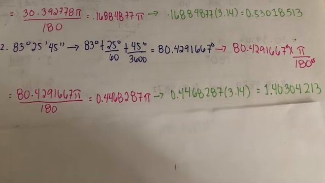 Converting DMS to decimal degree to Pi- radian to decimal-radian смотреть онлайн