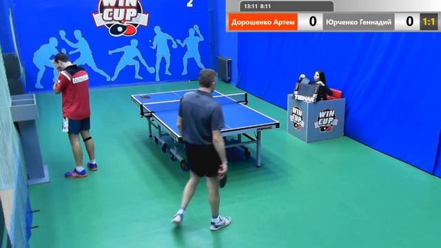 Дорошенко Артём 1 - 3 Юрченко Геннадий 05.04.2019 Зал № 2 Турнир WIN CUP смотреть онлайн