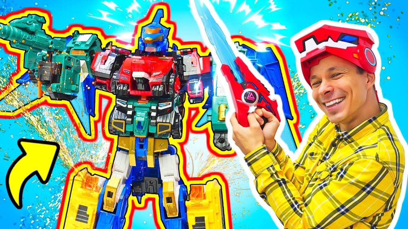 Распаковка нового набора Диностер! Шлем и меч Люцио. Трансформеры в видео для мальчиков про игрушки