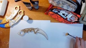 Как сделать нож керамбит из стандофф2? | Karambit 💛"FROZEN"❄️ standoff 2 DIY