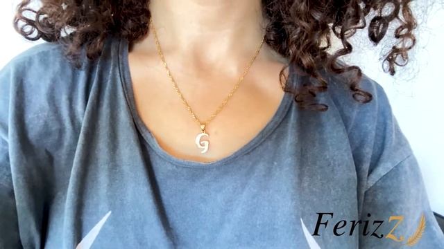 FerizZ Altın Kaplama Zirkon Taşlı G Harfi Kadın Kolye KLY-304 смотреть онлайн