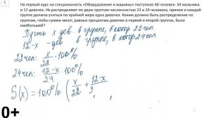 Решение задачи на оптимизацию из ЕГЭ по математике Профильного уровня (задача 17)