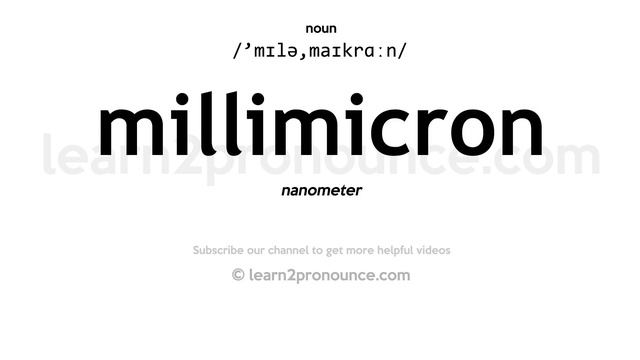 Pronunciation of Millimicron | Definition of Millimicron смотреть онлайн