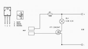 Простейший выключатель на MOSFET транзисторе.