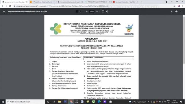 NUSANTARA SEHAT UNTUK DOKTER, DOKTER GIGI, PERAWAT, BIDAN, KESMAS, KESLING, GIZI, FARMASI, ATLM DLL смотреть онлайн