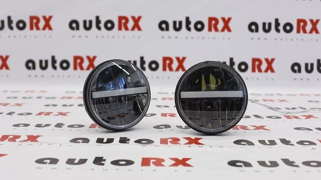 Передние фары для Lada Niva 4x4, LED с ДХО (рисунок полоса) смотреть онлайн