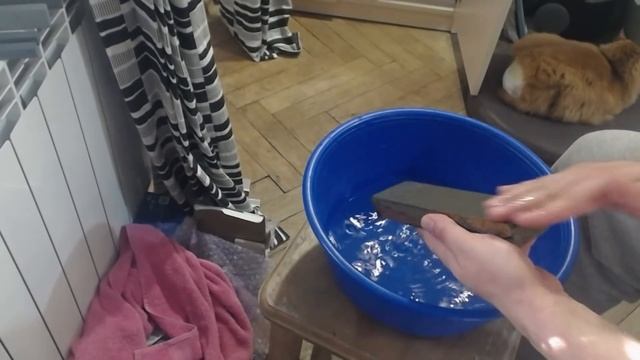 Японский природный точильный камень для бритв (Jnat for straight razors) смотреть онлайн