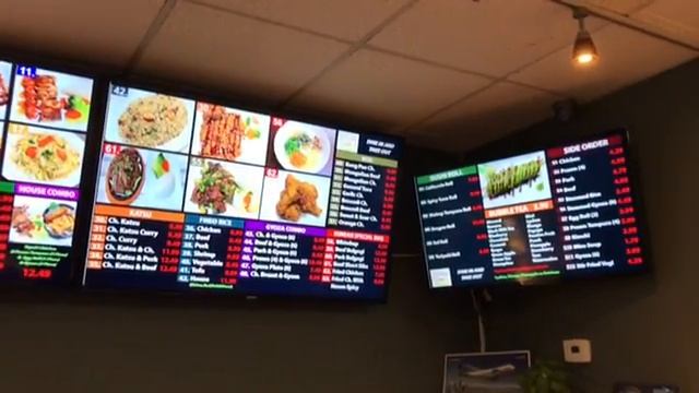 Teriyaki Bowl Marysville TV Menu Board