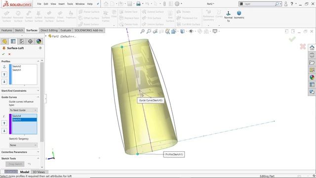 SolidWorks Surface tutorial Bottle смотреть онлайн