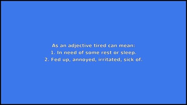 TIRED - Meaning and Pronunciation смотреть онлайн