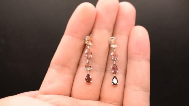 Серьги-пусеты с камнями: Турмалин (Мозамбик) смотреть онлайн