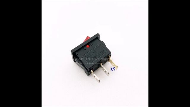 KCD1-102 สวิตซ์เปิด-ปิด 3ขา สีแดง