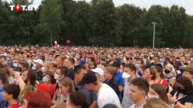 Пикет Светланы Тихановской на площади Бангалор 19 июля смотреть онлайн