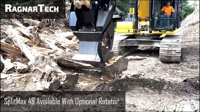 RagnarTech SplitMax for Excavators to Split Large Stumps & Large Logs смотреть онлайн