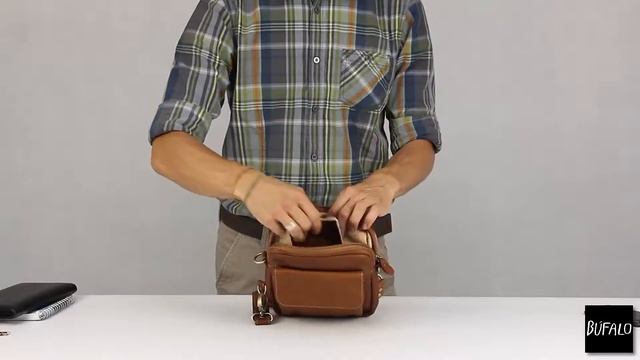 Диагональная сумка на грудь Bufalo из натуральной кожи DBJ-01 смотреть онлайн