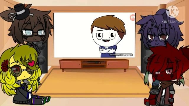 Реакция персонажей FNAF1 на ролик(Найса)