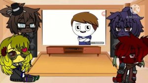 Реакция персонажей FNAF1 на ролик(Найса)