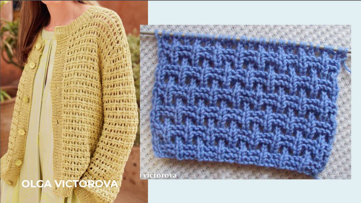 455 АЖУРНЫЙ УЗОР СПИЦАМИ Вязание Узоры спицами смотреть онлайн