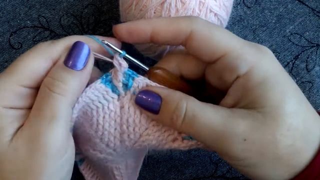 Видео урок. 3d берет рельефными столбиками. Часть 2. #beretcrochet #crochetpattern #береткрючком