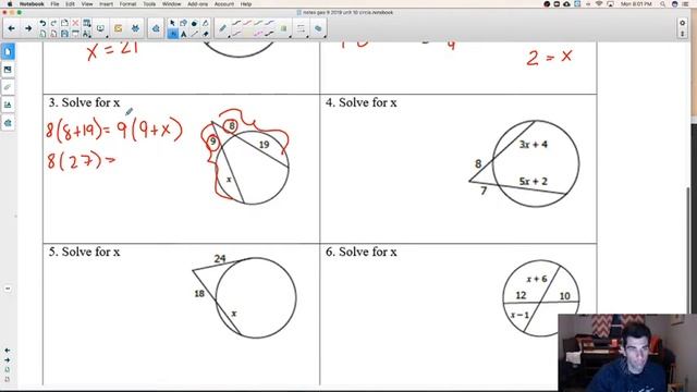 Intersecting Chords Secants and Tangents: Segment Lengths смотреть онлайн